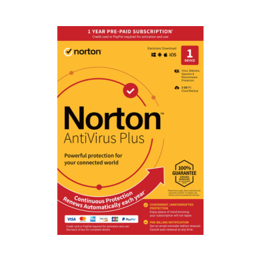 Norton AntiVirus Plus Protection for One PC or Mac